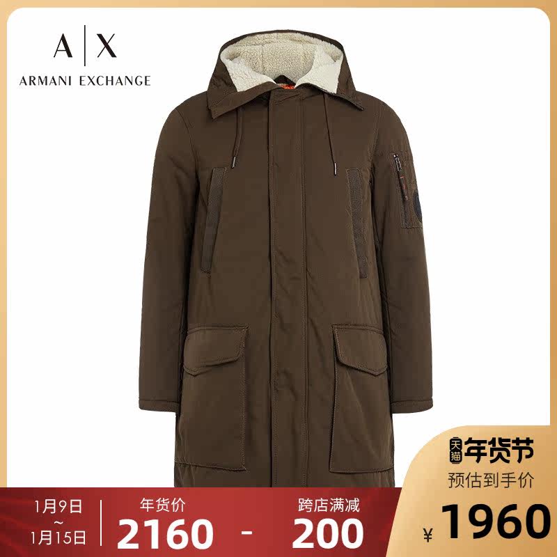 Armani Exchange阿瑪尼AX保暖舒適中長款棉服外套男6ZZL15-ZNKBZ在類目 男裝, 棉衣中 - 來自Buy2taobao.com提供專業的淘寶代購服務
