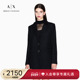 ARMANI 女士翻领绵羊毛宽松老钱风短大衣 新款 EXCHANGE 阿玛尼冬季
