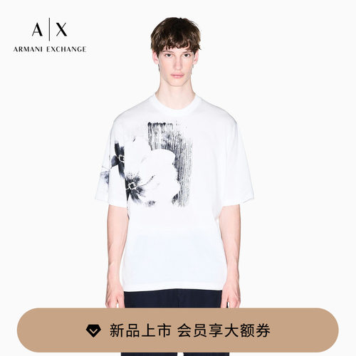 AX/阿玛尼男士纯棉圆领短袖T恤