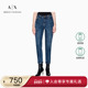 EXCHANGE 阿玛尼冬季 新款 ARMANI 女直筒复古休闲纯棉水洗牛仔长裤