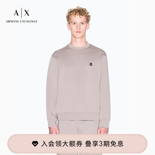 男士 阿玛尼26年春夏新款 套头圆领刺绣宽松卫衣 EXCHANGE ARMANI