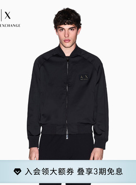 ARMANI EXCHANGE/阿玛尼春夏新款男棒球领简约教练宽松夹克薄外套