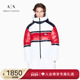 ARMANI 男新年连帽撞色面包夹克棉服外套 新款 EXCHANGE 阿玛尼冬季