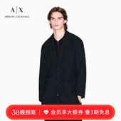 平驳领单排扣商务休闲西装 阿玛尼男士 外套官方 EXCHANGE ARMANI