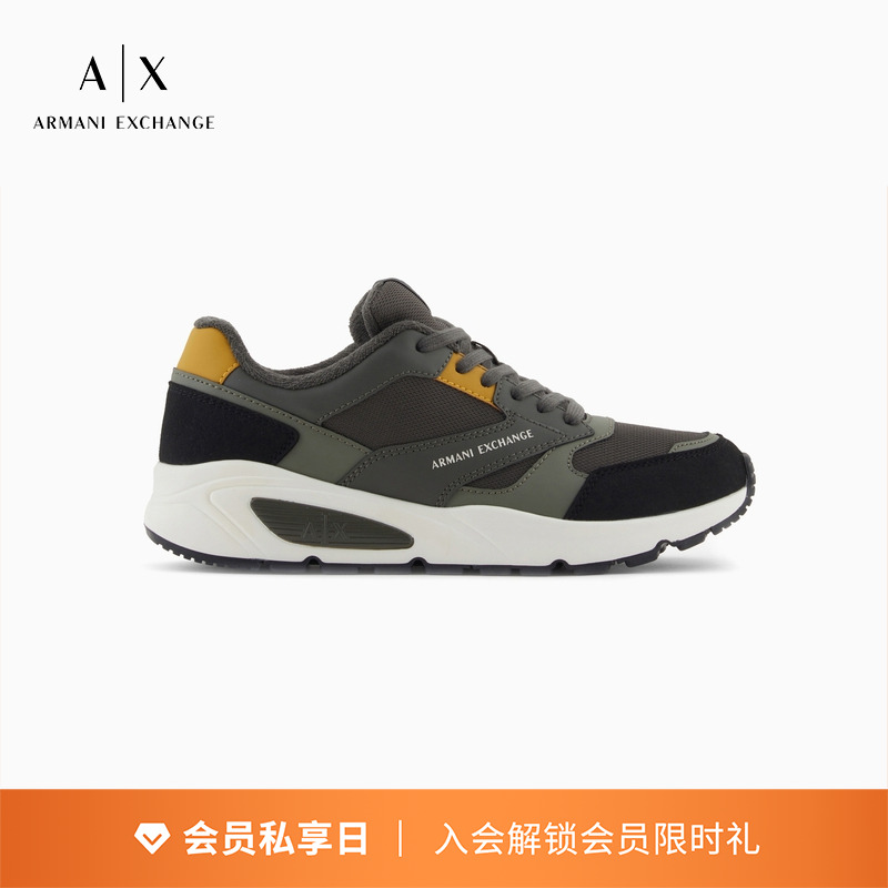 AX/阿玛尼男士系带运动休闲鞋