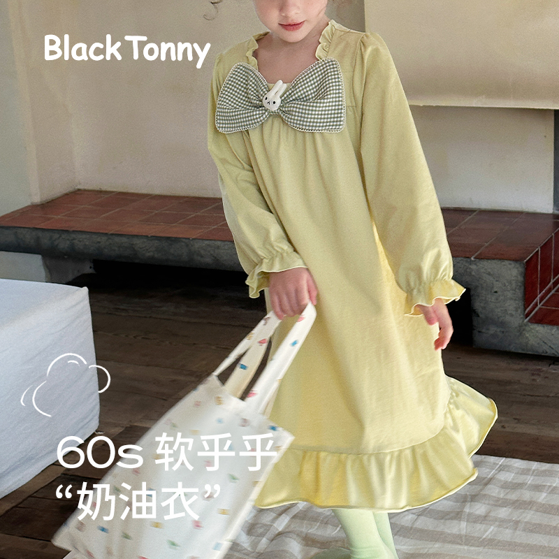 小黑托昵莫代尔睡衣睡裙可爱