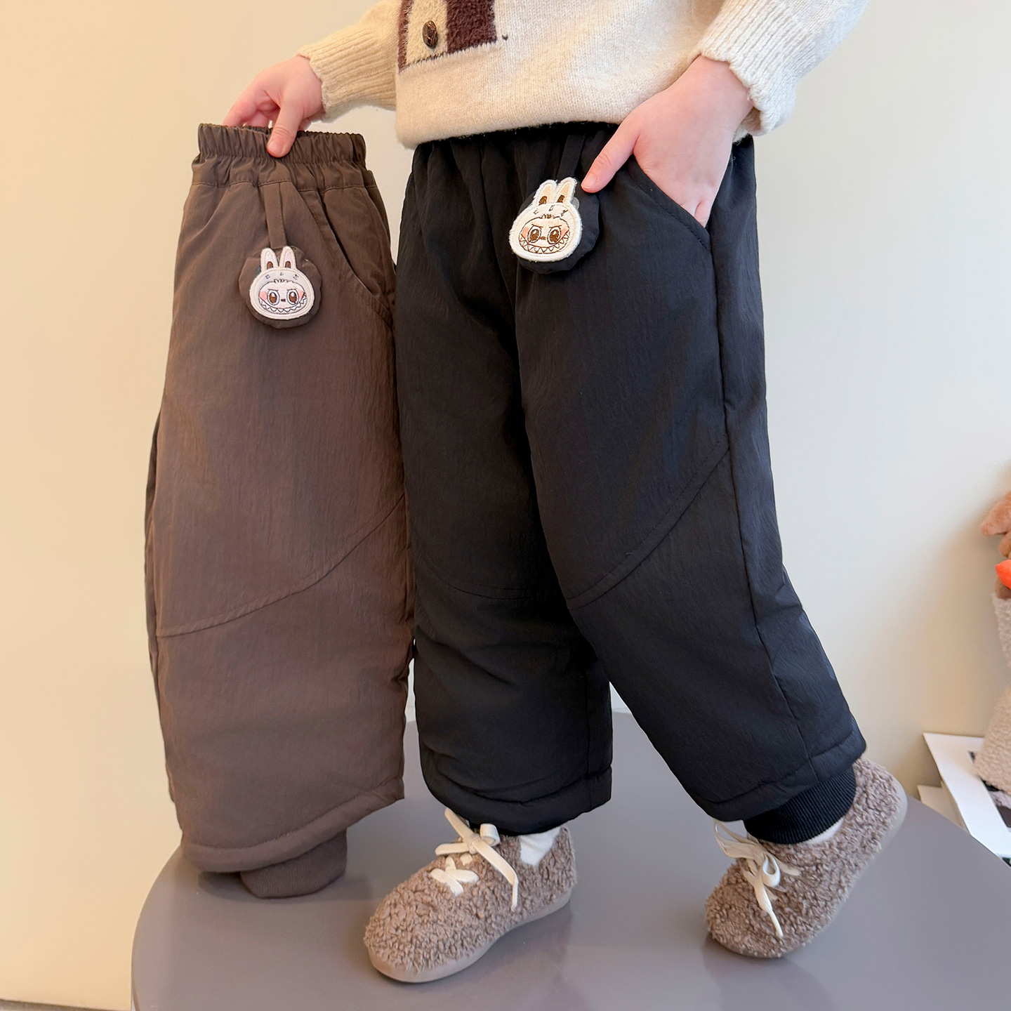 女童棉裤冬季儿童一条过冬保暖束脚裤子2025新款洋气女宝休闲长裤