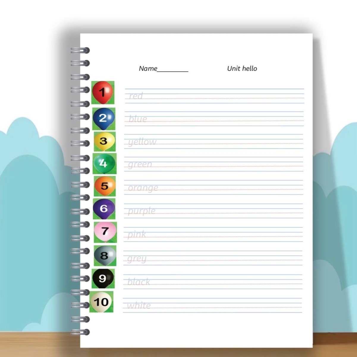 power up0-4级作业纸单元测试指引单英语字帖单元描红单词闪卡