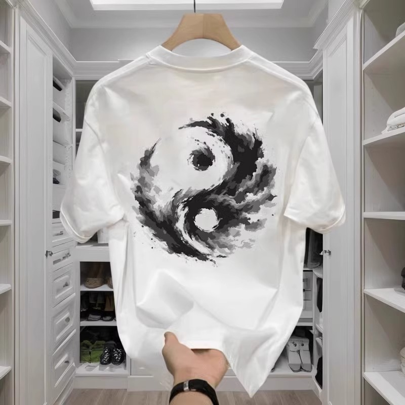 外贸原单正品尾货清仓~重磅纯棉百搭新款个性小众男女宽松短袖T恤