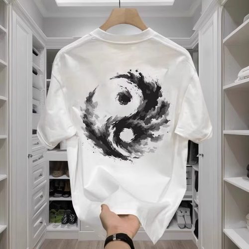 外贸原单正品尾货清仓~重磅百搭新款个性小众男女宽松短袖T恤2026