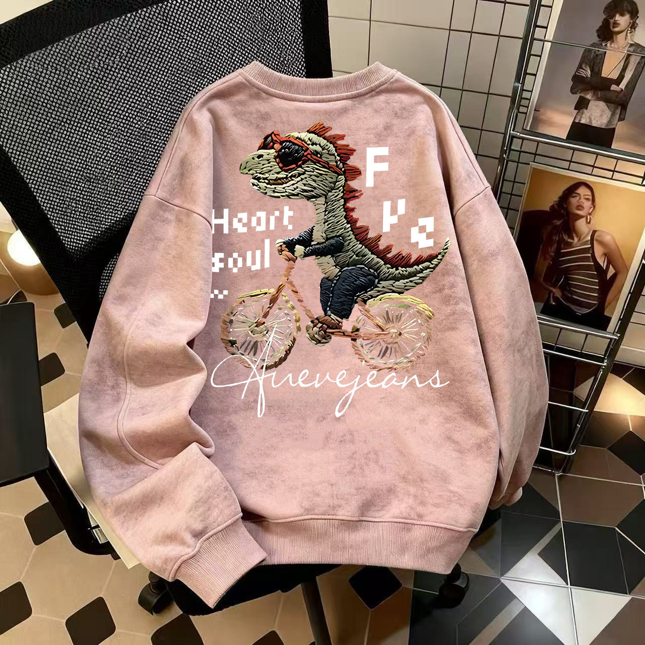 奥特莱斯~品牌外贸专柜捡漏秋冬扎染加绒保暖圆领卫衣男女上衣潮,男装,时尚防晒服,淘宝优惠券,粉丝福利购,淘宝优惠卷