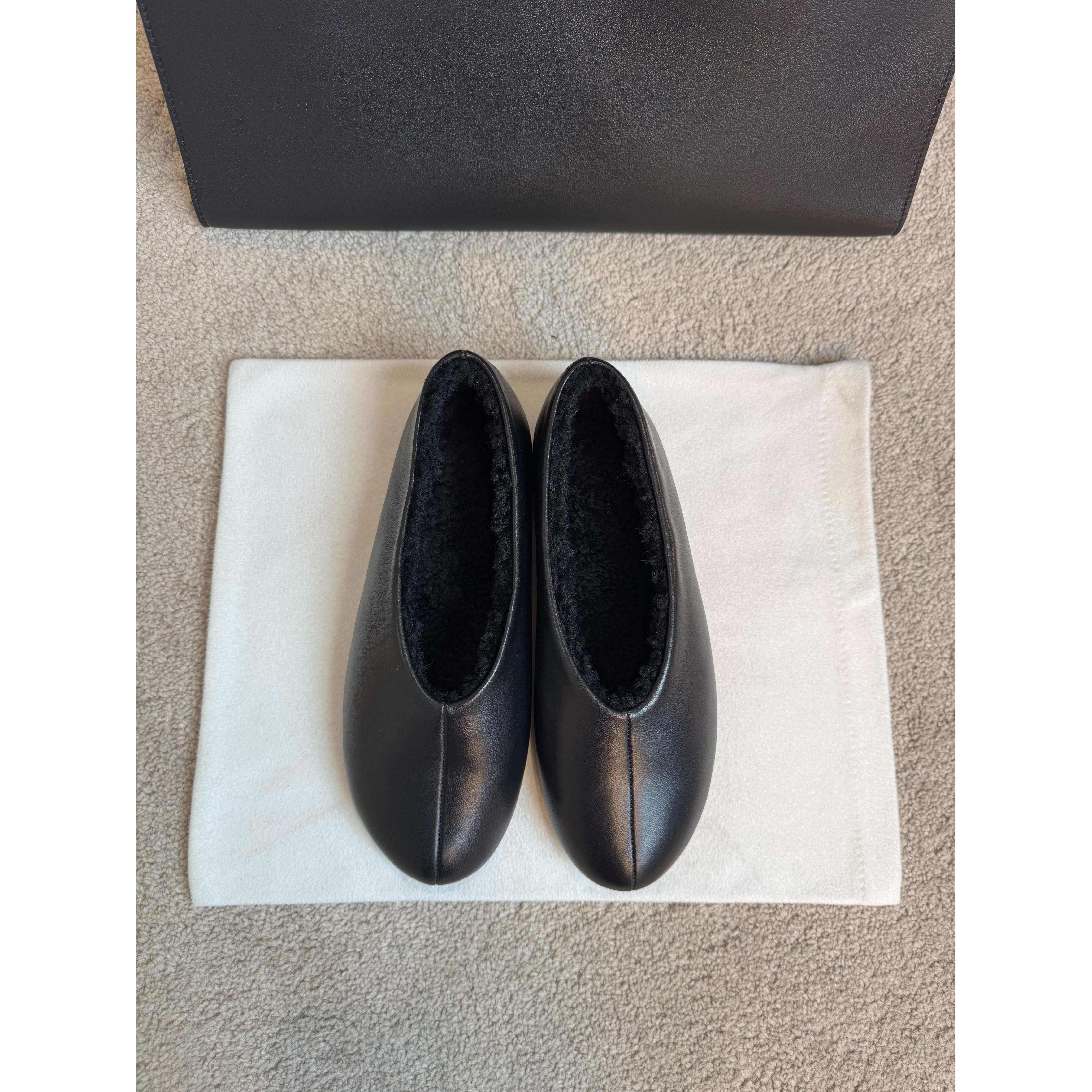 Row风淡人高知老钱风穿搭浅口毛毛鞋柔软羊皮平底尼姑鞋WUT0188,女鞋,棉鞋,淘宝优惠券,粉丝福利购,淘宝优惠卷