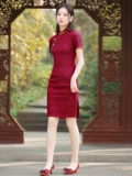 Kai Kai Victory Cheongsam, лето 2025, новый красный вступительный экзамен в колледж, вступительный экзамен в старшую школу, улучшенное повседневное носимое устройство для маленьких мам
