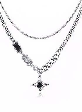 【王嘉尔同款】双层芒星项链男士