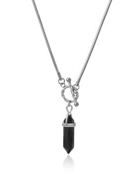 黑曜石男士项链男款吊坠嘻哈