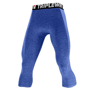 轻薄透气紧身裤男超弹力运动篮球雪花打底七分裤速干多色足球健身