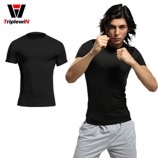 薄款速干跑步运动健身篮球足球骑行 短袖休闲T恤男女紧身衣包邮