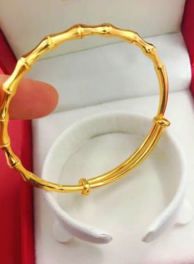 实心米奇时尚款风黄金手镯送耳钉