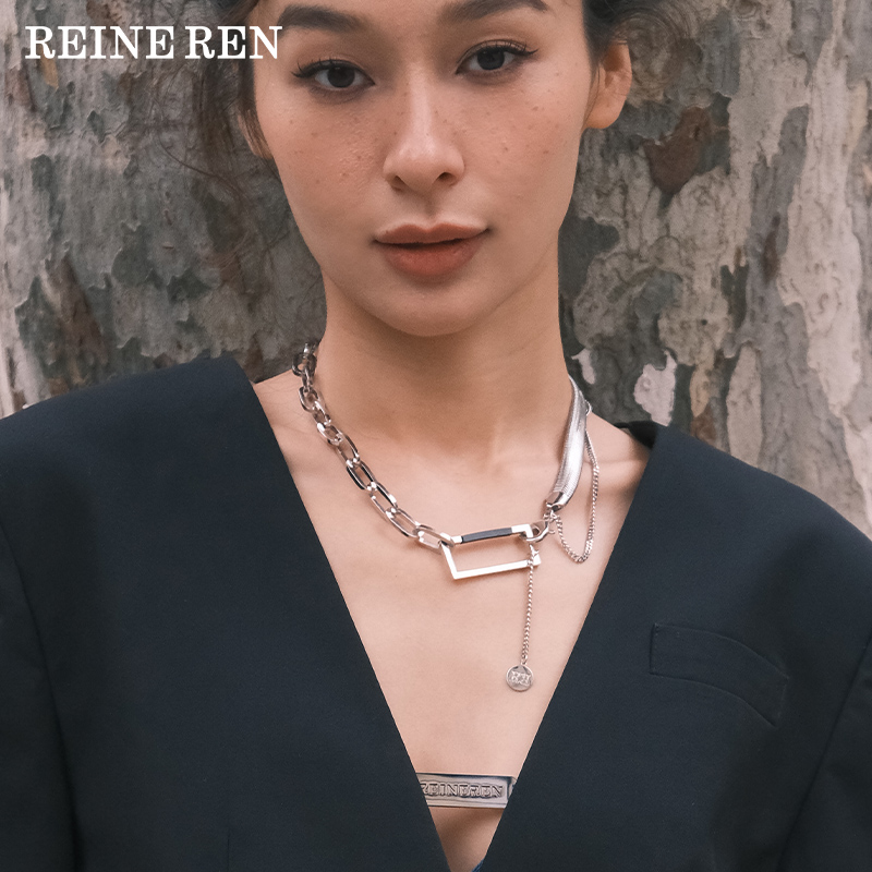 REINEREN双层链条拼接项链