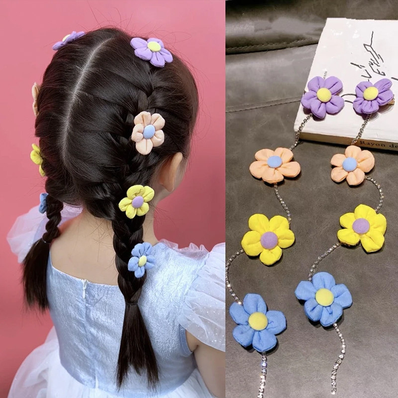 儿童编发神器花朵蝴蝶发链宝宝彩色发绳女童编发发夹女孩发卡发饰