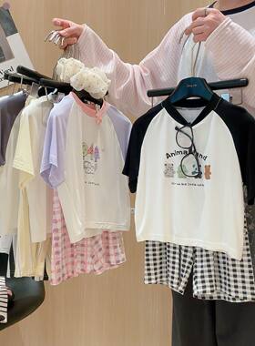 儿童莫代尔家居服套装夏