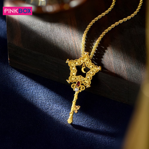 PINKBOX珠宝小樱星星杖黄金吊坠