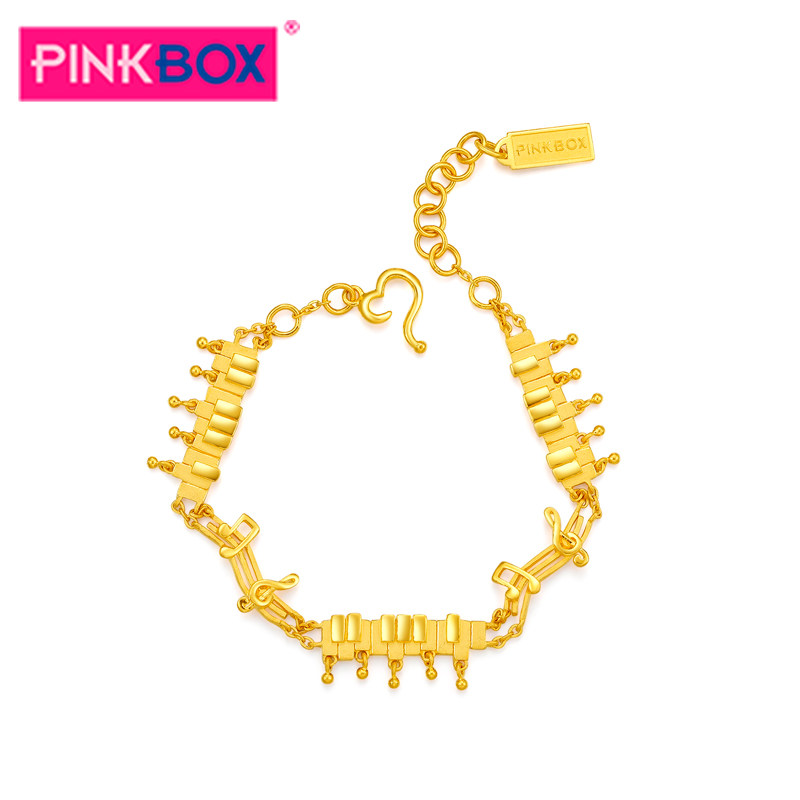 PINKBOX/娉饰珠宝黄金手链金手链女款999足金 钢琴音乐 品牌精选