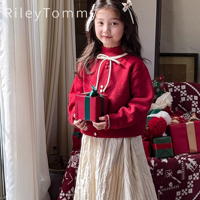 英国RileyTommy女童高领毛衣