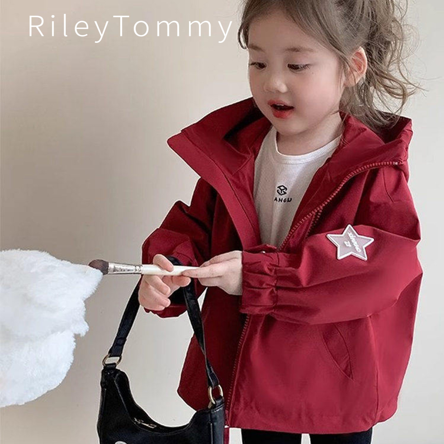 英国RileyTommy女童外套春秋2026新款儿童秋装时髦风衣宝宝冲锋衣,童装/婴儿装/亲子装,儿童冲锋衣,淘宝优惠券,粉丝福利购,淘宝优惠卷