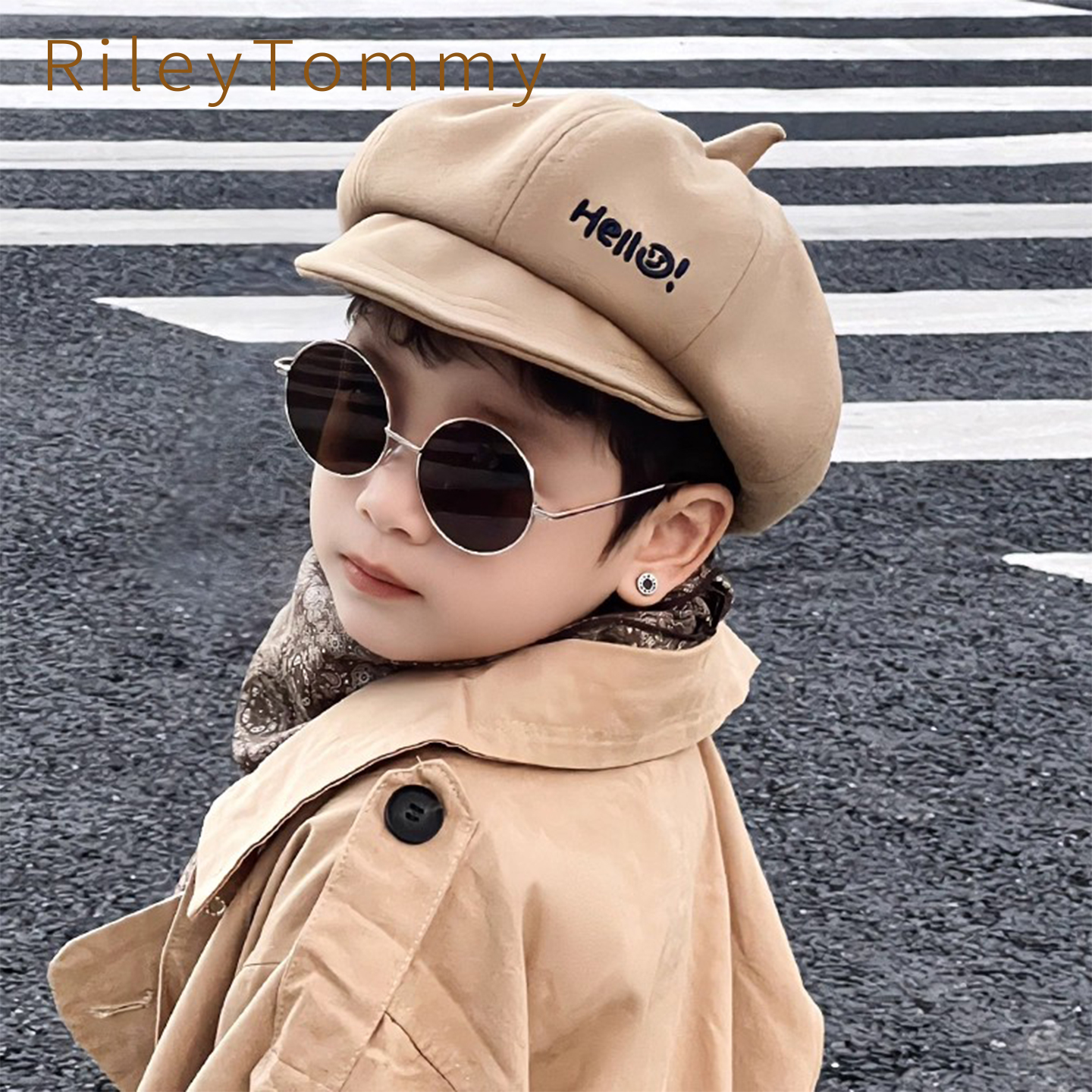 英国RileyTommy儿童贝雷帽八角