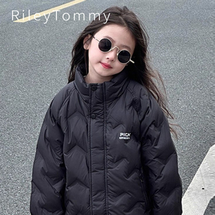 女孩轻薄白鸭绒亲肤外套 三防羽绒服冬季 英国Riley Tommy儿童短款