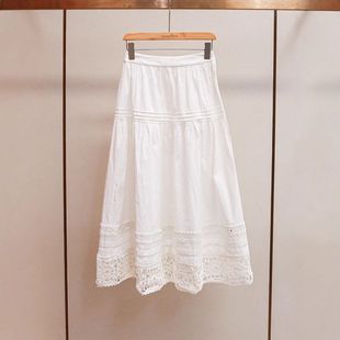 法式 甜美蕾丝风镂空衣莉高腰 夏季 蛋糕裙24优雅休闲半身裙新款