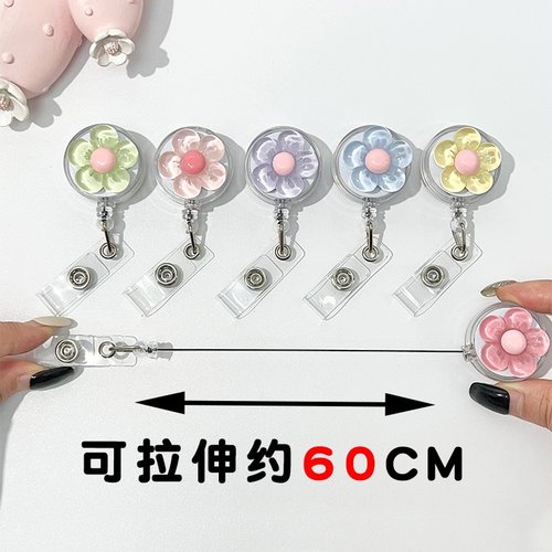 可伸缩背夹工作证自动回弹扣耐用防丢医生护士胸牌易拉扣男女批发