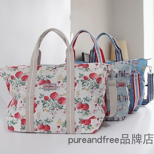 Cath kidston正品旅行包女印花折叠短途包包健身手提袋待产包轻便-封面