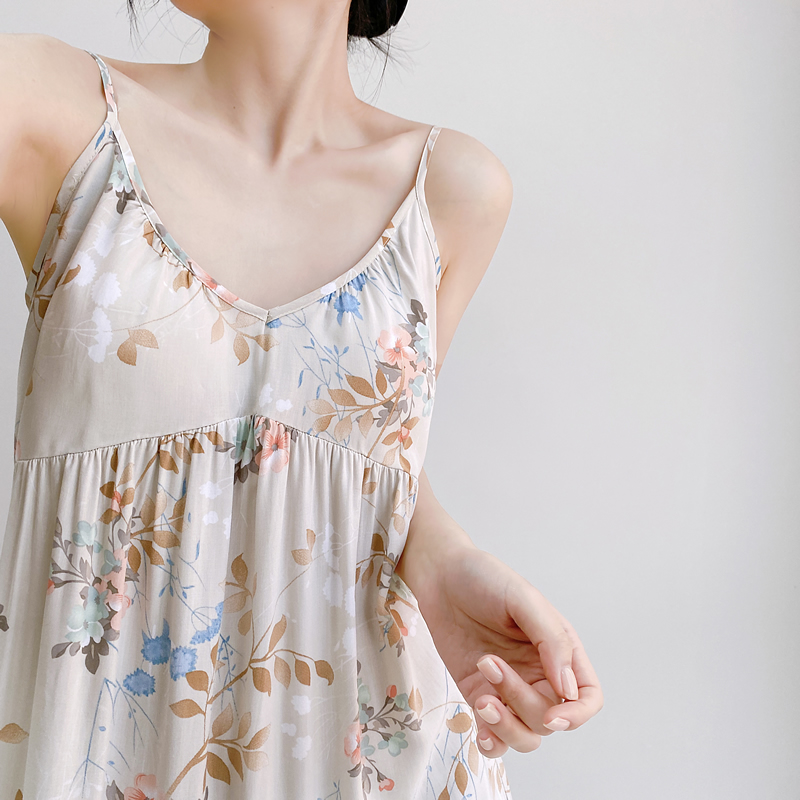 绵绸睡裙女夏季吊带甜美可爱学生连衣裙棉绸薄款可外穿居家睡衣夏