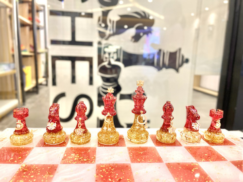 国际象棋水晶16颗配饰棋子diy可定制生日毕业礼物伴手滴胶成品