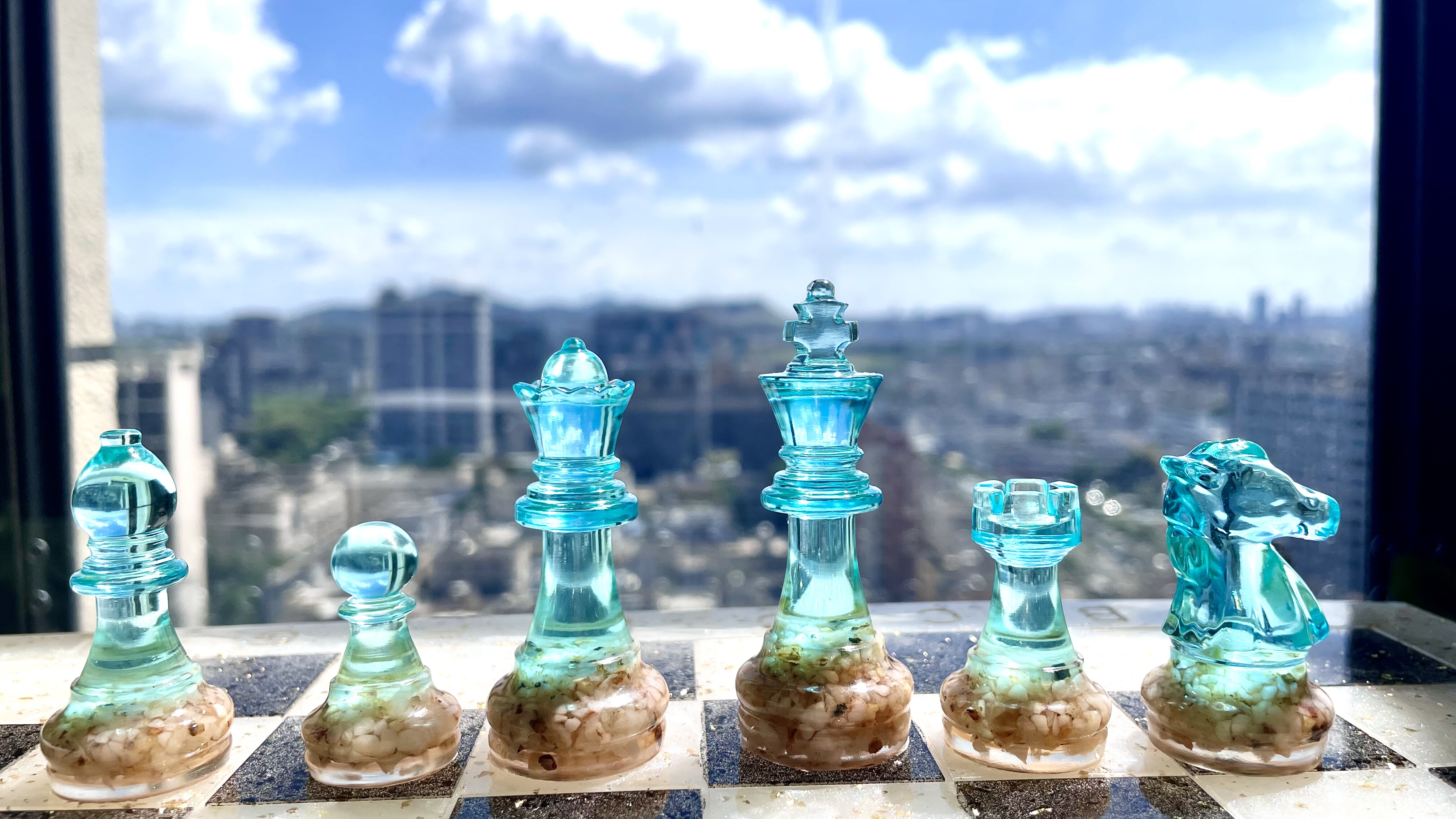 国际象棋16颗棋子纯手工diy定制生日毕业送人礼物伴手礼滴胶成品