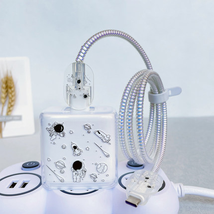 适用OPPO65W充电器保护套reno7/6/5/se/FindX3pro数据线防断绳