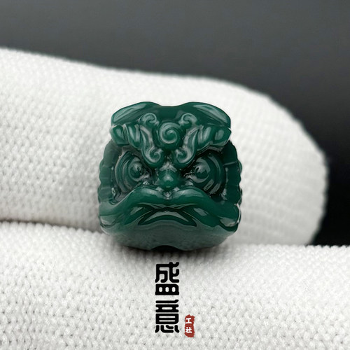 雪巴琉璃醒狮背云隔珠顶珠腰珠星月金刚菩提猴头配饰南红蜜蜡配珠