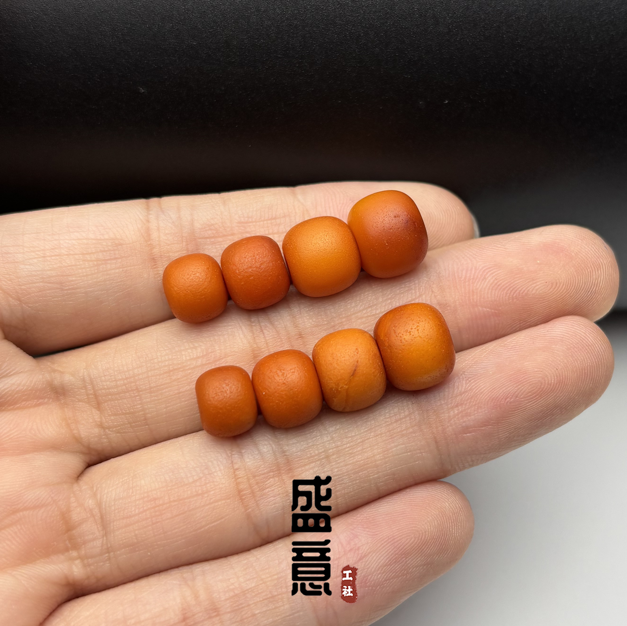 天然原矿橘皮老蜜蜡老型桶珠隔珠星月金刚菩提腰顶珠108手串配饰