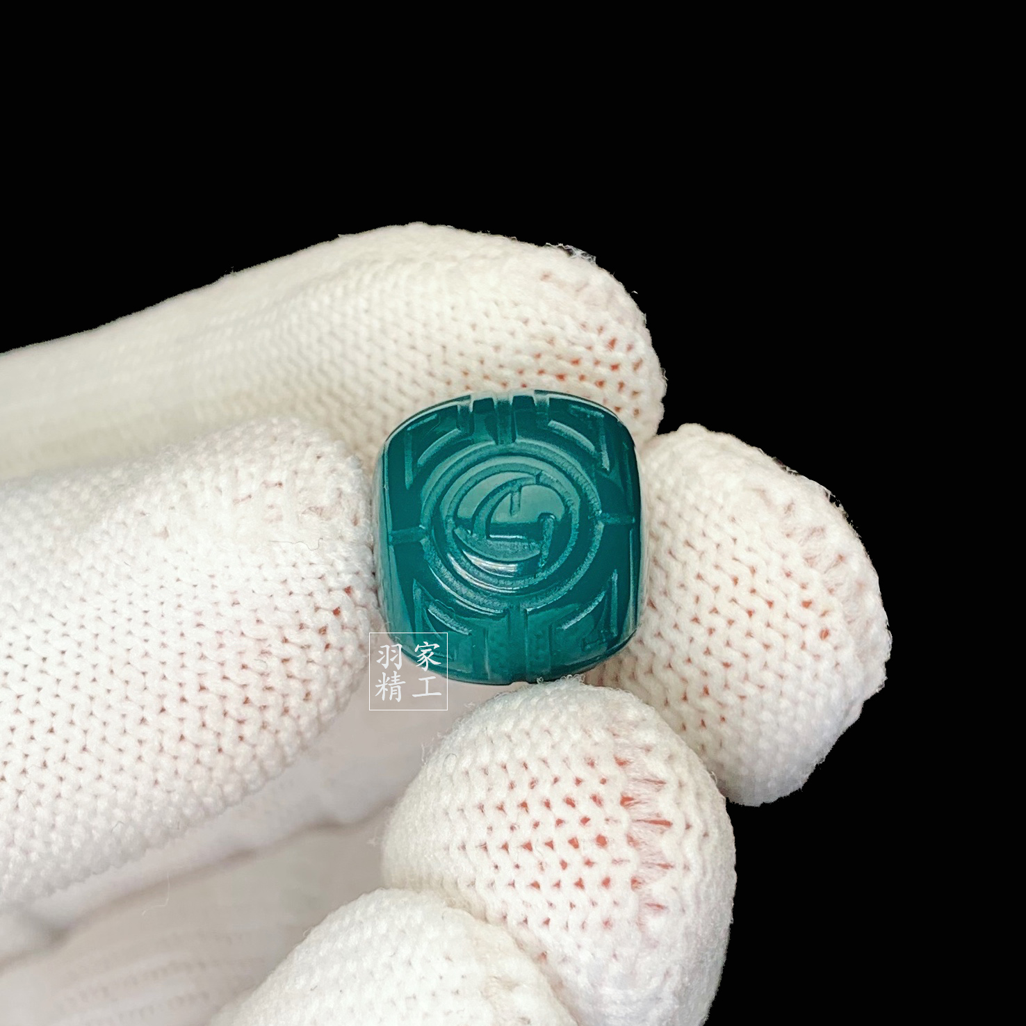 雪巴老型天然顶珠绿松石腰珠