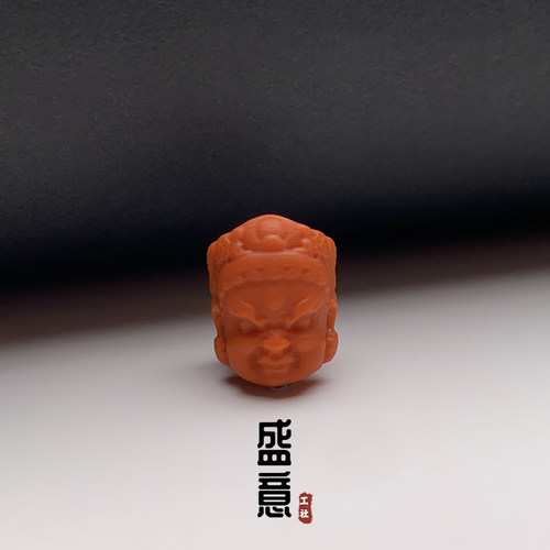 配饰柿子红财神顶珠南红配饰