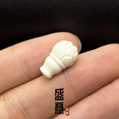 天然猛犸象牙雕刻莲花三通金刚星月菩提文玩佛珠手串手持diy配饰