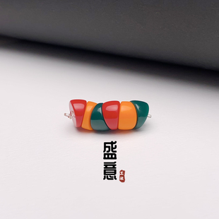 雪巴琉璃珠斜切猪大肠扇面药片腰珠顶珠单珠星月菩提配饰松石配珠