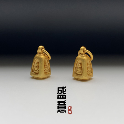 黄金色文玩配饰文玩配饰四面佛