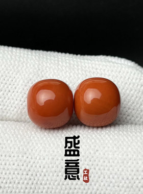 天然南红老型桶珠单珠散珠星月金刚菩提腰顶珠108颗文玩手串配饰