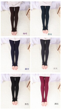 日本品牌原单 春秋针织厚连裤超柔软显瘦保暖羊毛踩脚打底裤袜
