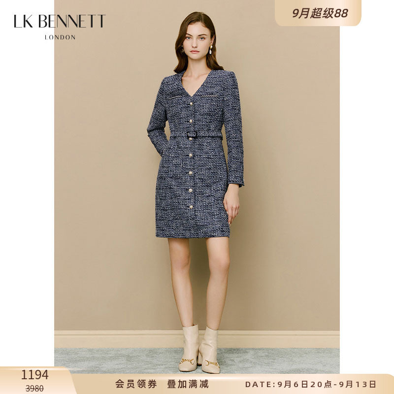连衣裙小香风lkbennett
