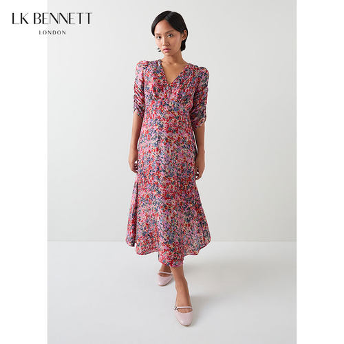 油画风印花优雅气质lkbennett