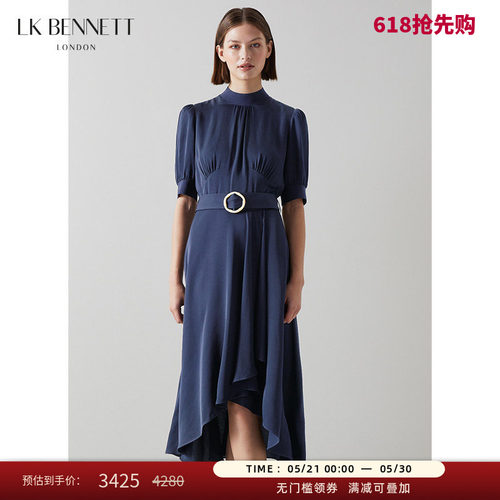 lkbennett法式气质深蓝连衣裙